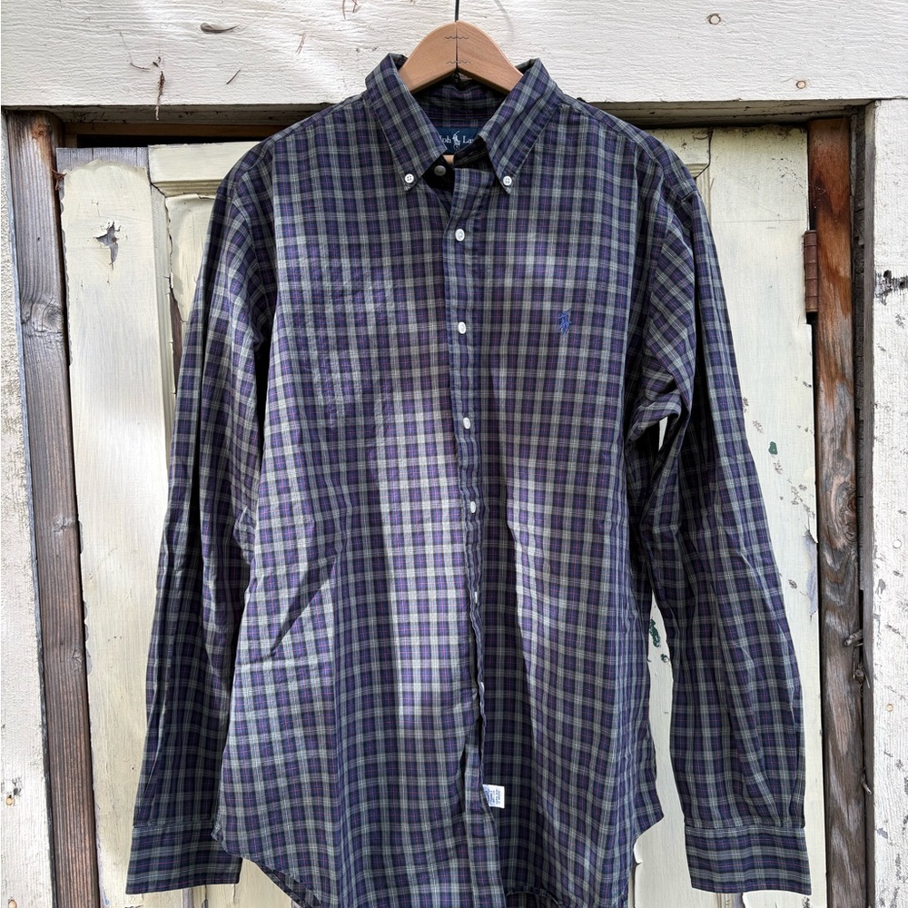 Ralph Lauren Checkered Shirt - Blue and Green